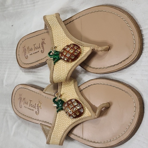 Miss Trish for Target Jeweled Pineapple Sandals Womens Shoes Size 7.5 GUC - Picture 7 of 8
